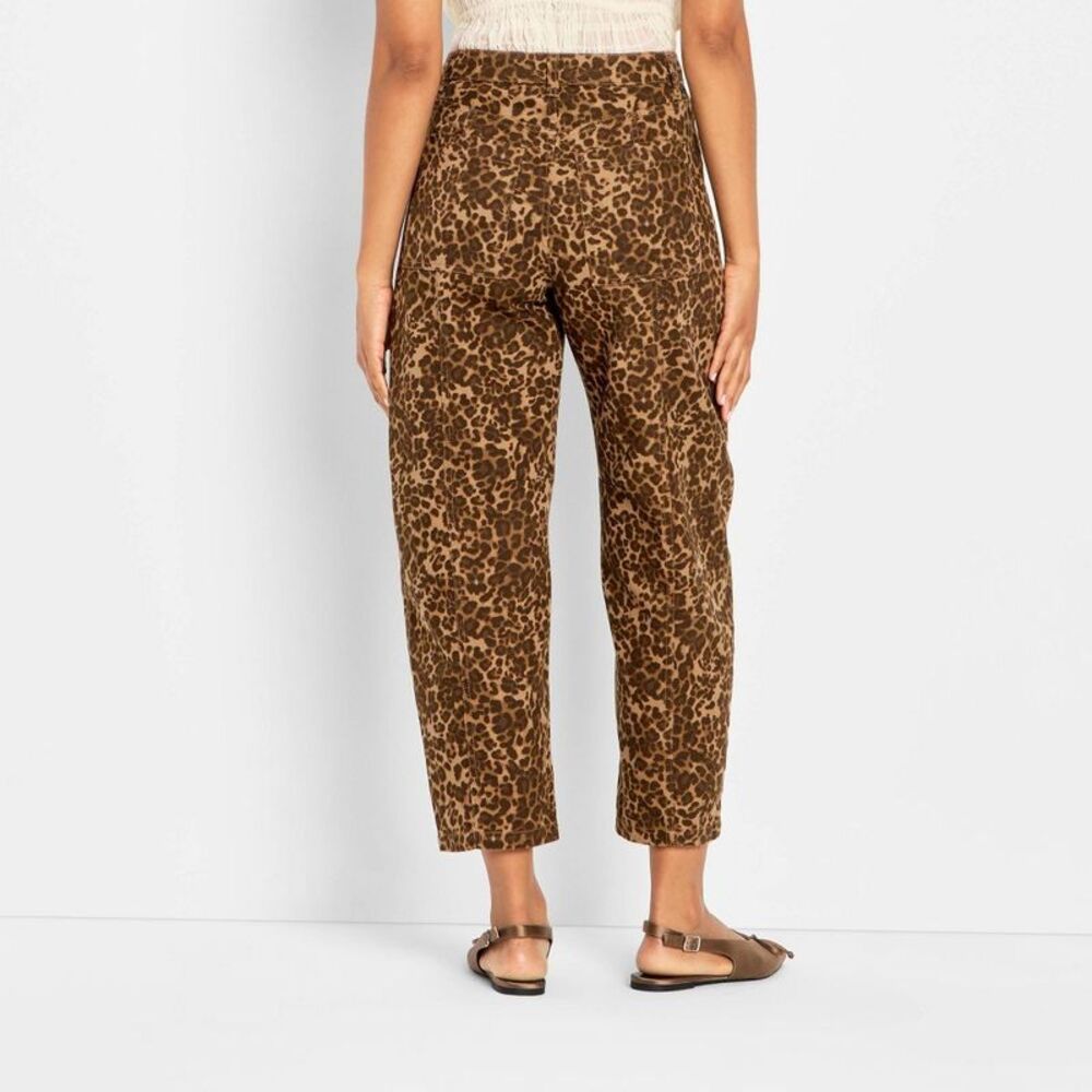 Future Collective - Women's Mid-Rise Barrel Leg Jeans - Future Collect Brown - Picture 2 of 3